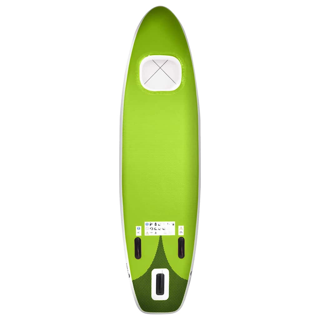 vidaXL Upplåsbar SUP-bräda set grön 330x76x10 cm