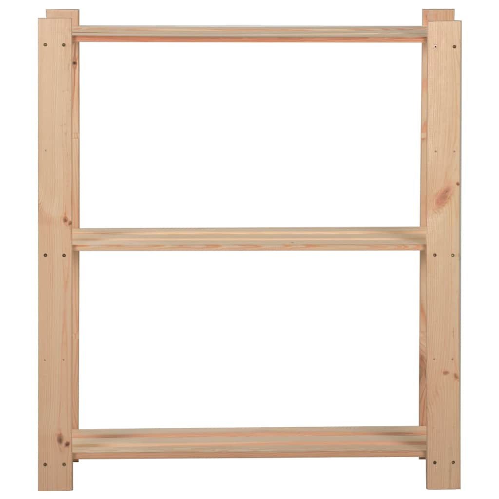vidaXL Lagerhylla 3 hyllplan 80x28,5x90 cm massiv furu