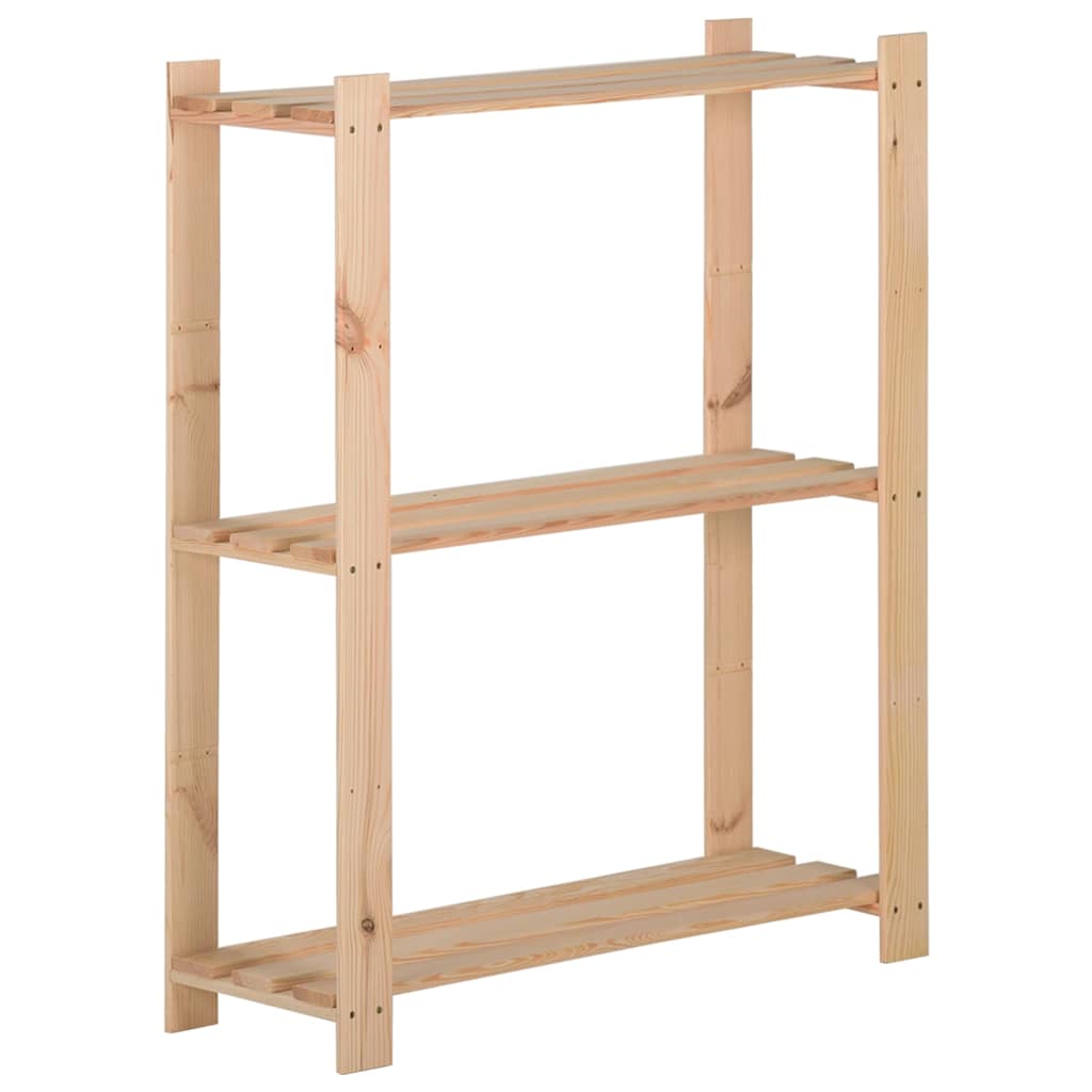 vidaXL Lagerhylla 3 hyllplan 60x28,5x90 cm massiv furu