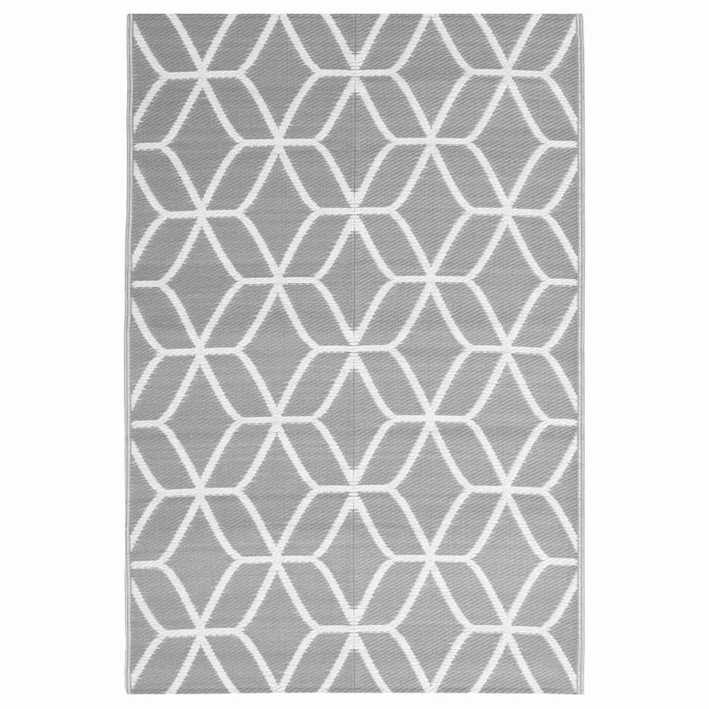 vidaXL Utomhusmatta ARAKIL grå 140x200 cm PP