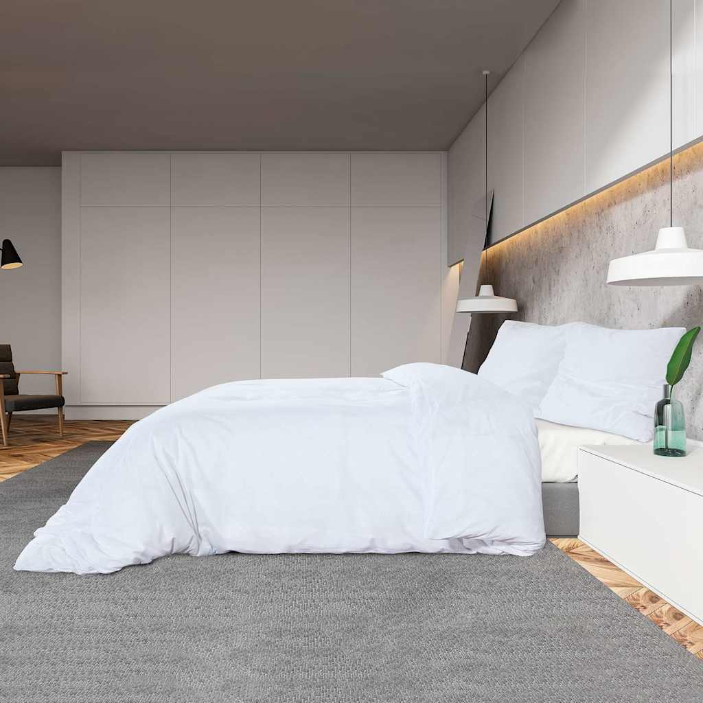 vidaXL Bäddset vit 140x200 cm lätt mikrofiber