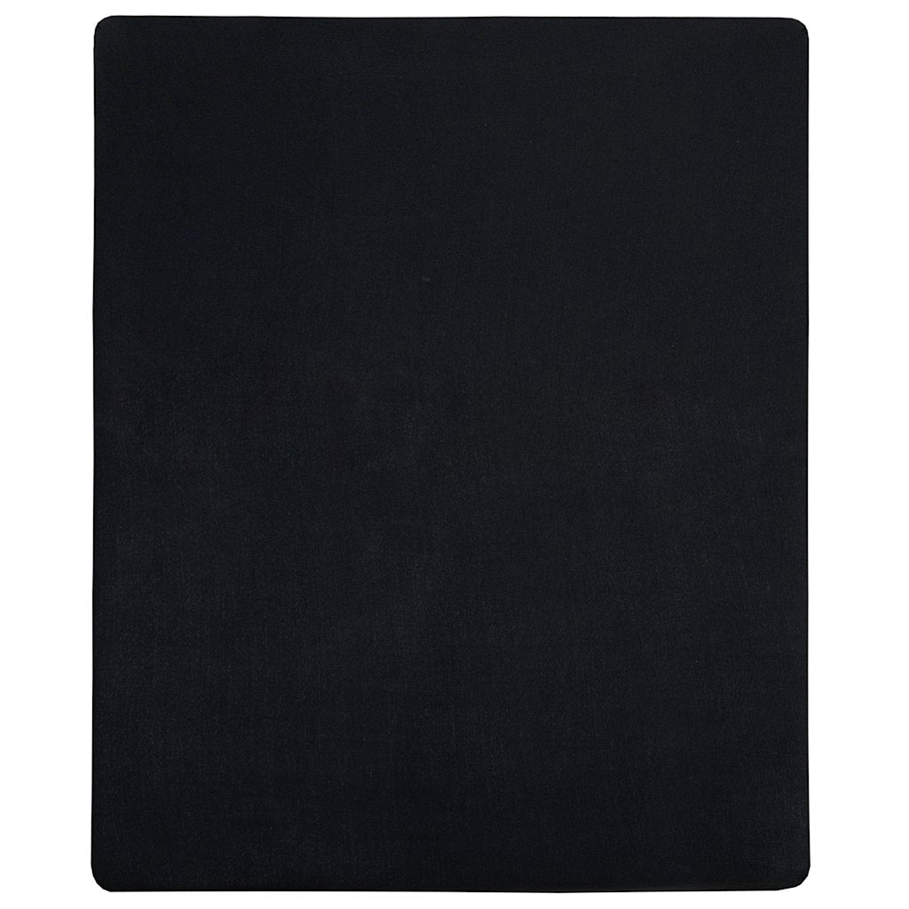 vidaXL Dra-på-lakan jersey svart 100x200 cm bomull