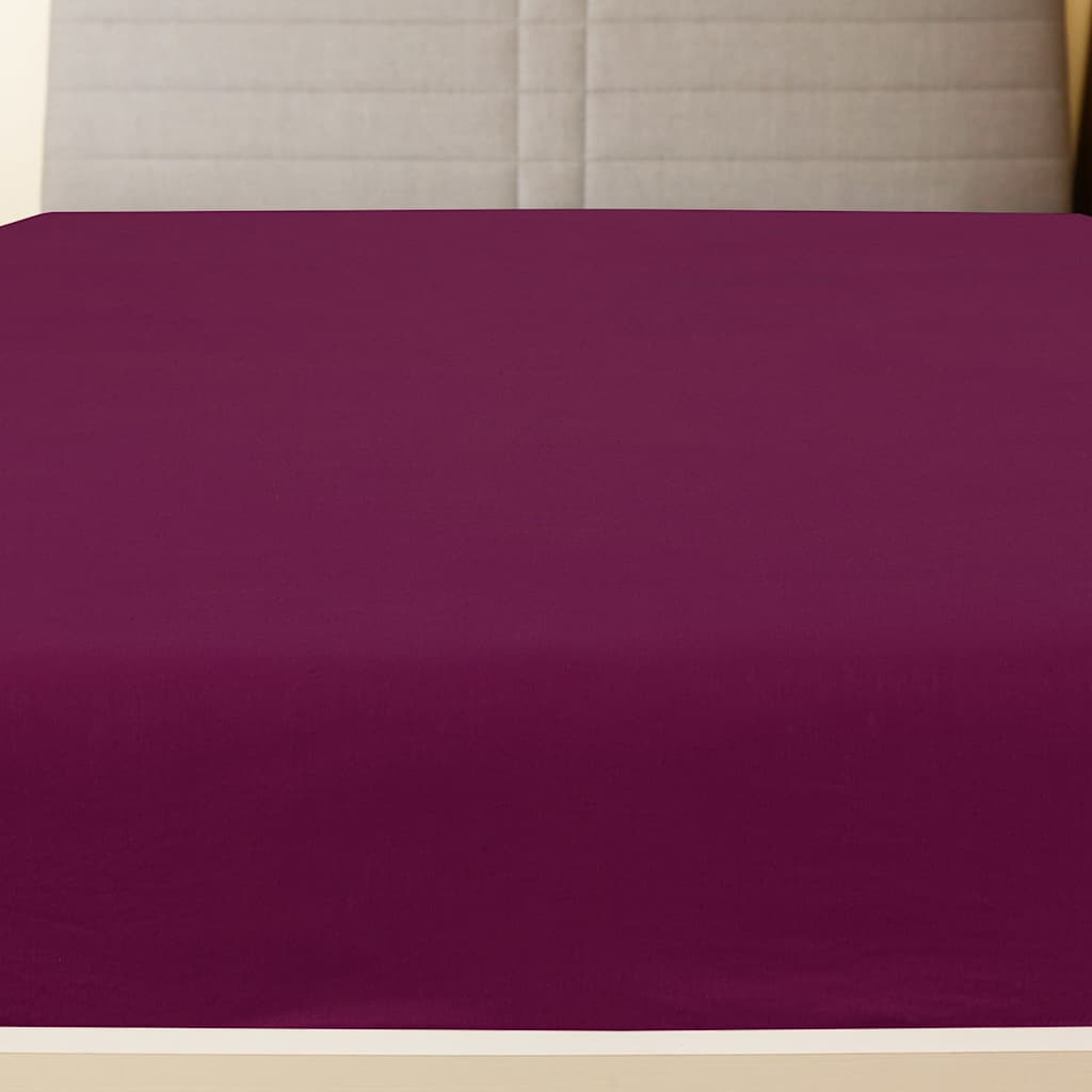 vidaXL Dra-på-lakan jersey 2 st vinröd 180x200 cm bomull