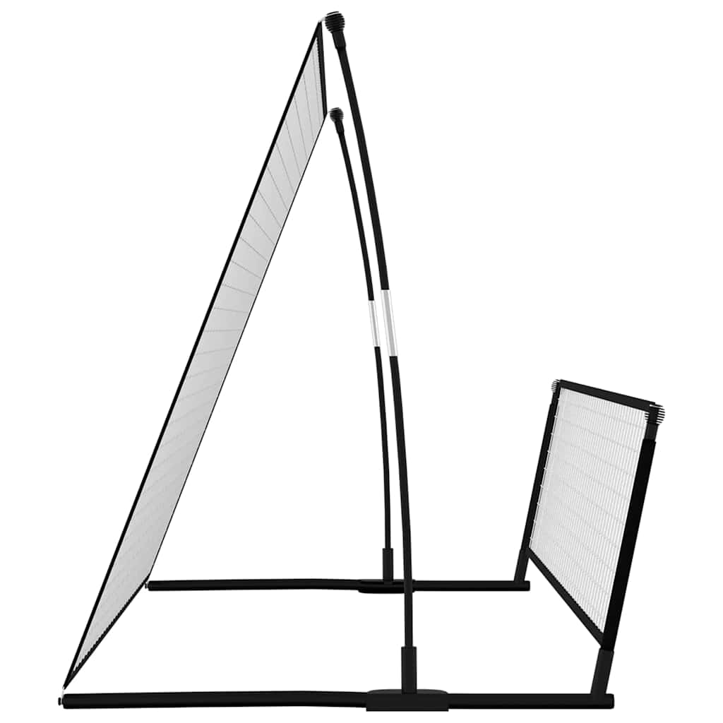 vidaXL 2-i-1 returnät/fotbollsmål 202x104x120 cm stål