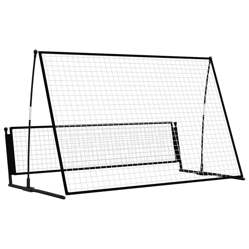 vidaXL 2-i-1 returnät/fotbollsmål 202x104x120 cm stål