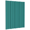 vidaXL Takpanel 12 st Grön 60 x 45 cm Galvaniserat stål