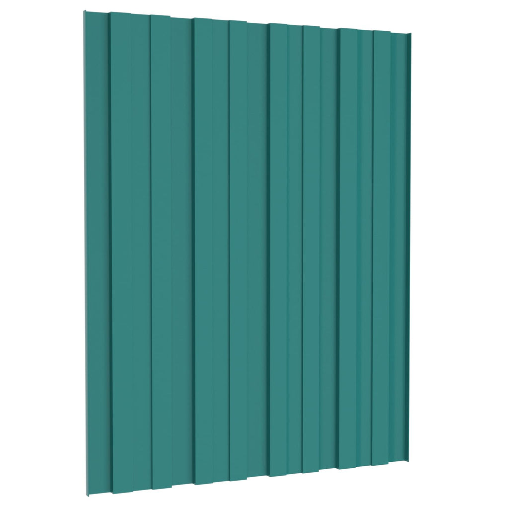 vidaXL Takpanel 12 st Grön 60 x 45 cm Galvaniserat stål
