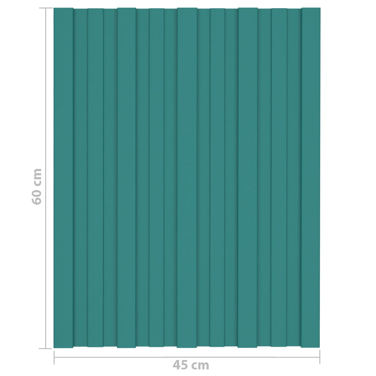 vidaXL Takpanel 12 st Grön 60 x 45 cm Galvaniserat stål