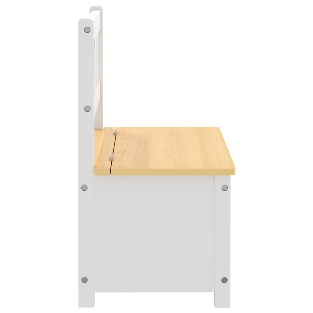 vidaXL Förvaringsbänk barn vit och beige 60x30x55 cm MDF