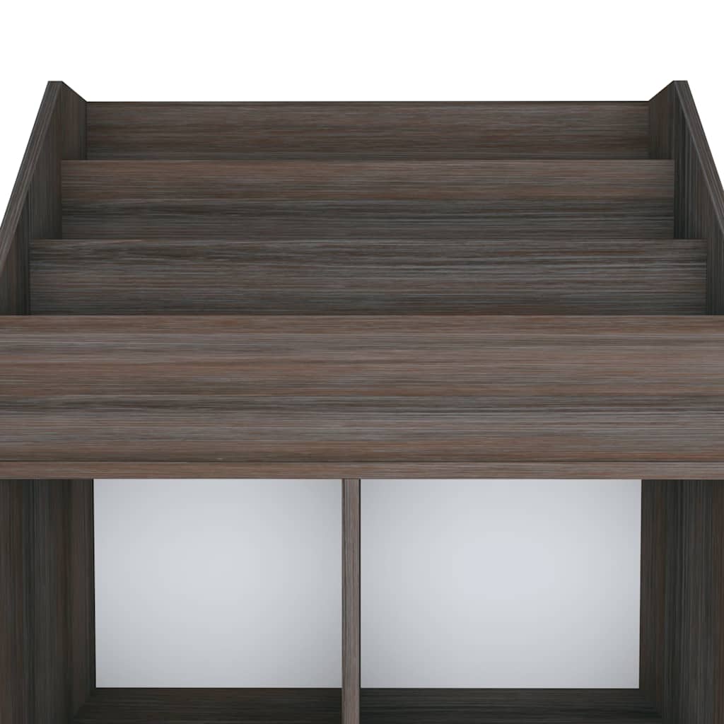 vidaXL Tidningsställ för barn grå 71x30x114 cm konstruerat trä