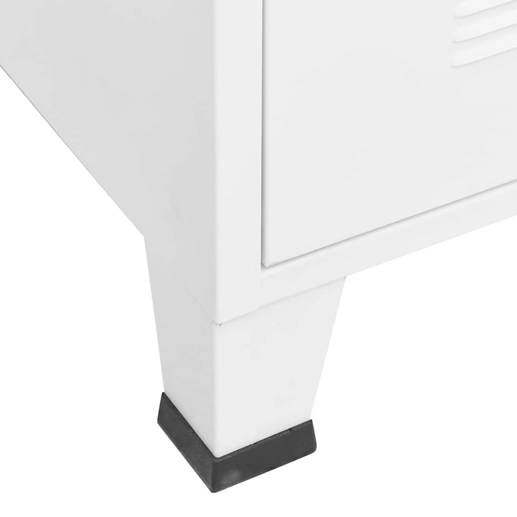 vidaXL Industriellt förvaringsskåp vit 75x40x115 cm metall