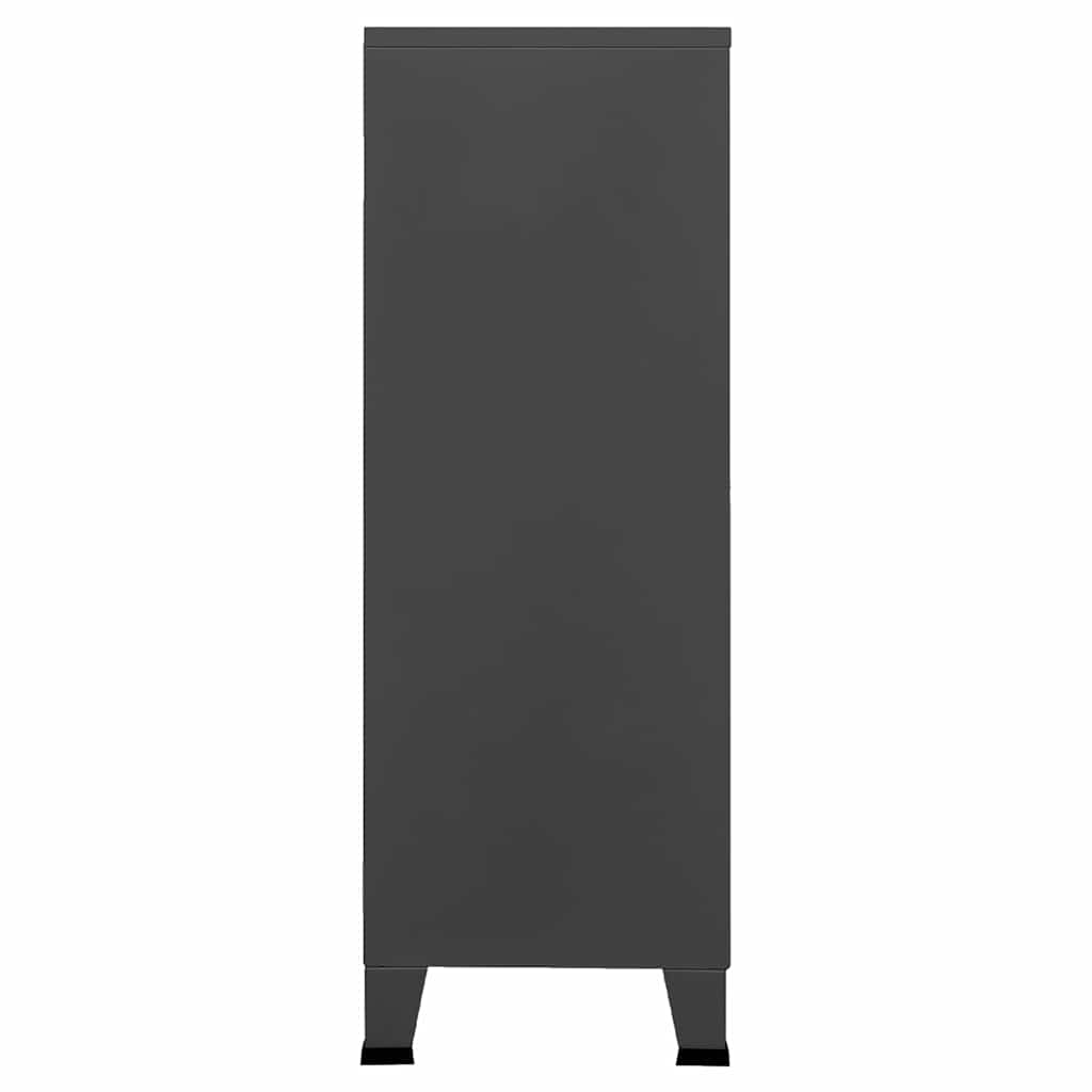 vidaXL Industriellt förvaringsskåp antracit 75x40x115 cm metall
