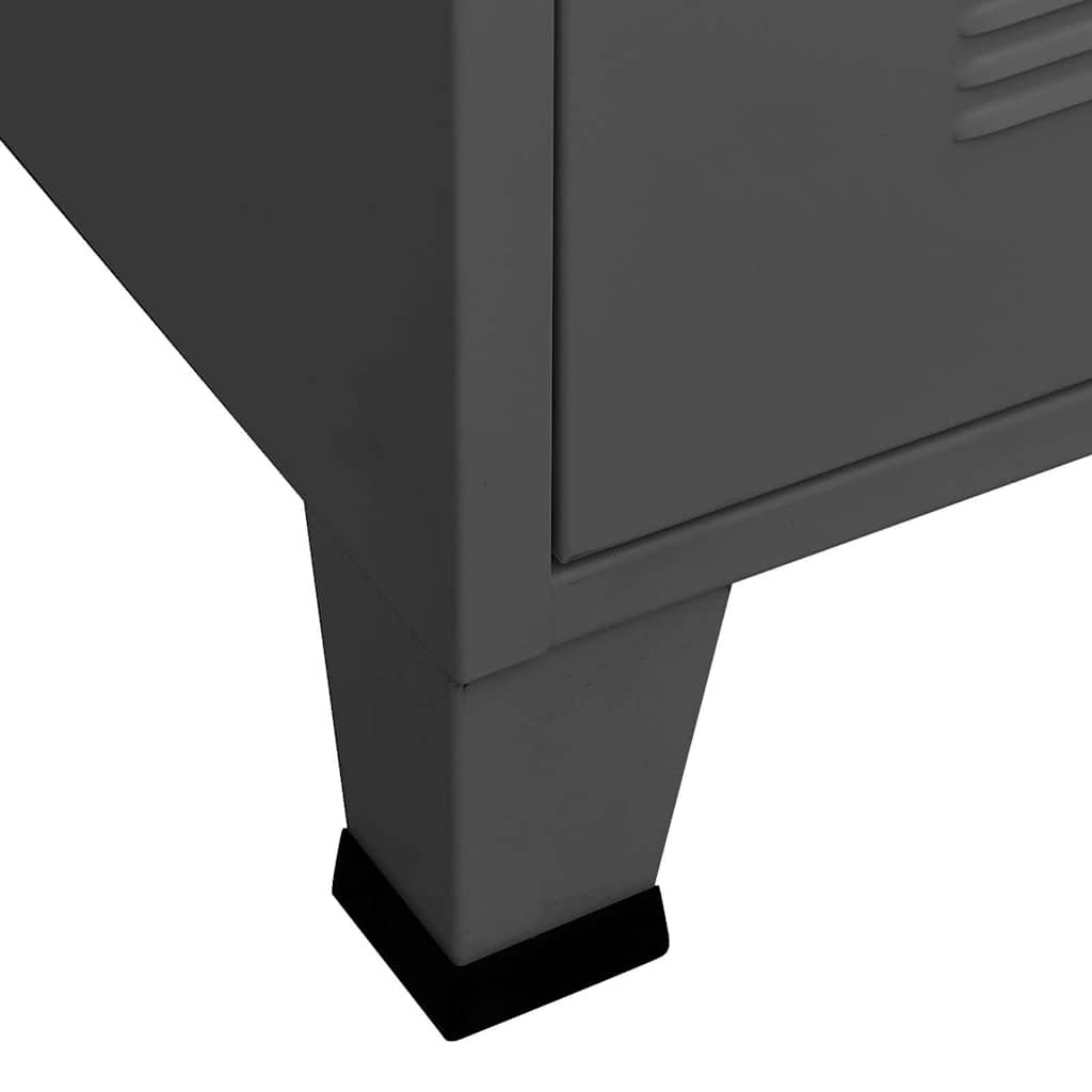 vidaXL Industriellt förvaringsskåp antracit 75x40x115 cm metall