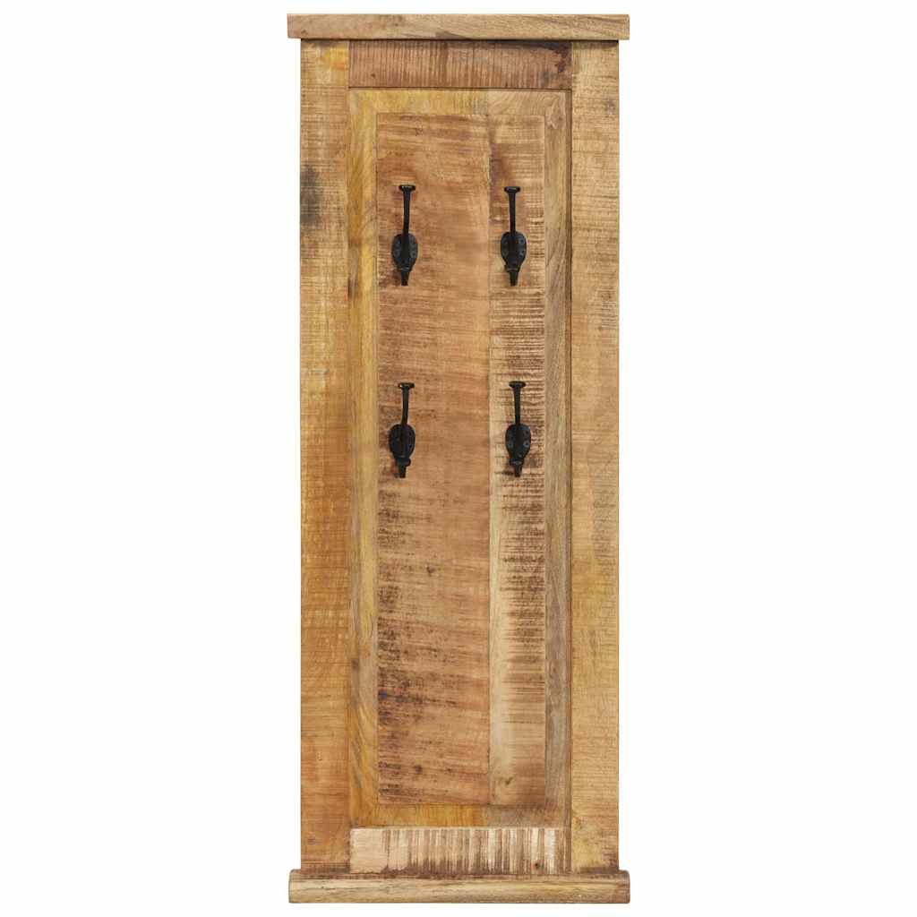 vidaXL Klädhängare 2 st massivt mangoträ 38x100 cm