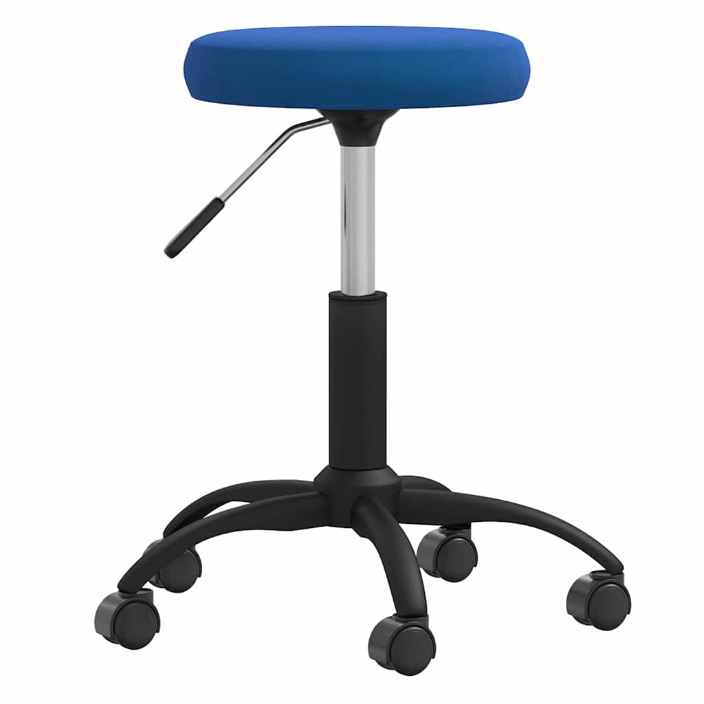 vidaXL Massagepall blå sammet