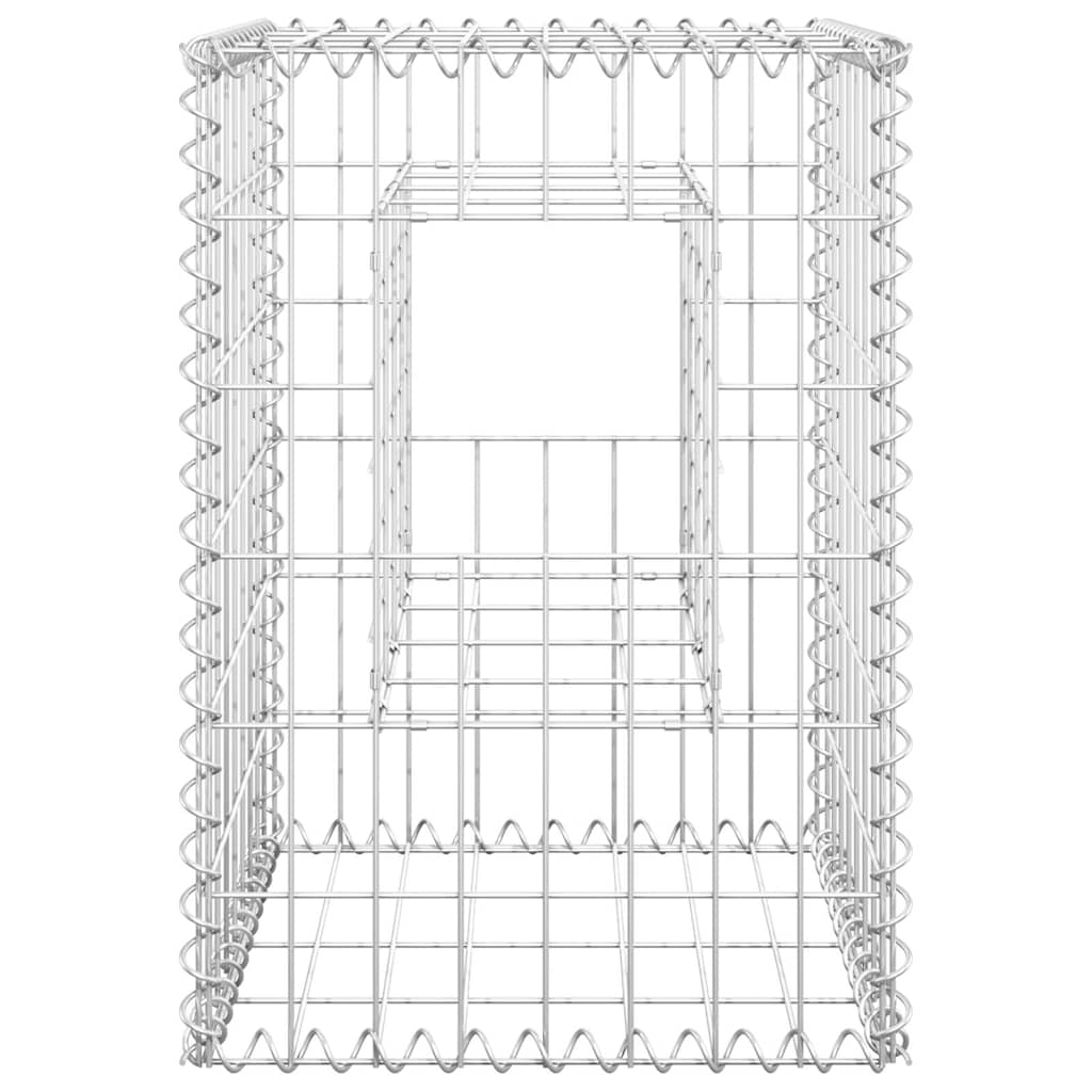 vidaXL Gabionkorgar 2 st stolpformade 40x40x60 cm järn