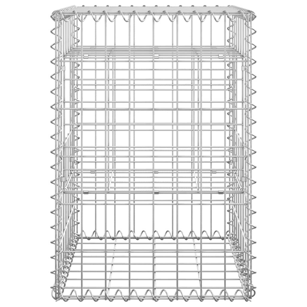 vidaXL Gabionkorgar 2 st stolpformade 40x40x60 cm järn