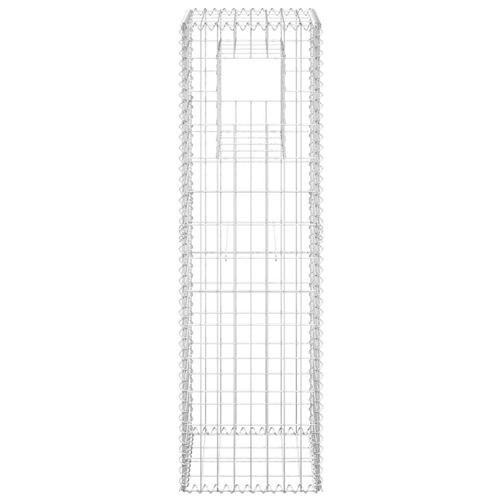 vidaXL Gabionkorgar 2 st stolpformade 40x40x140 cm järn