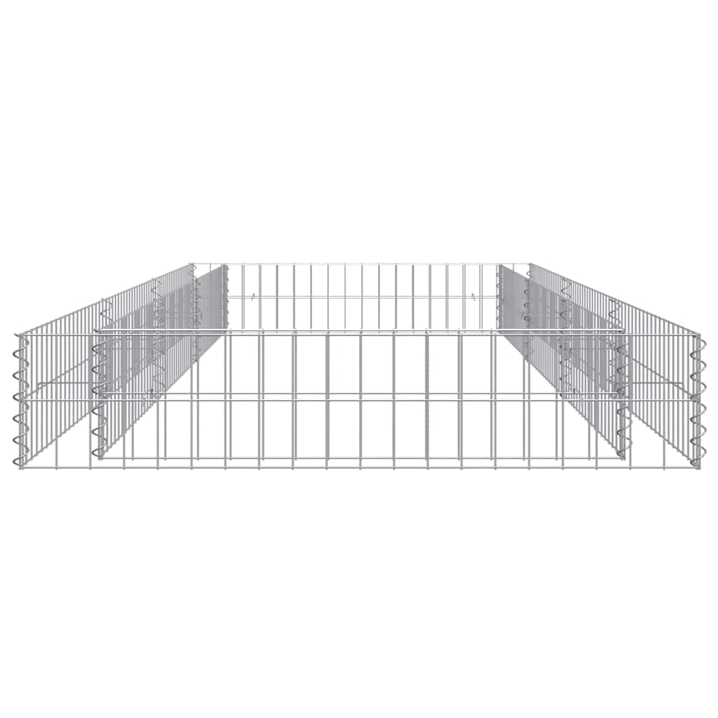 vidaXL Planteringsgabion upphöjd galvaniserat stål 300x100x20 cm
