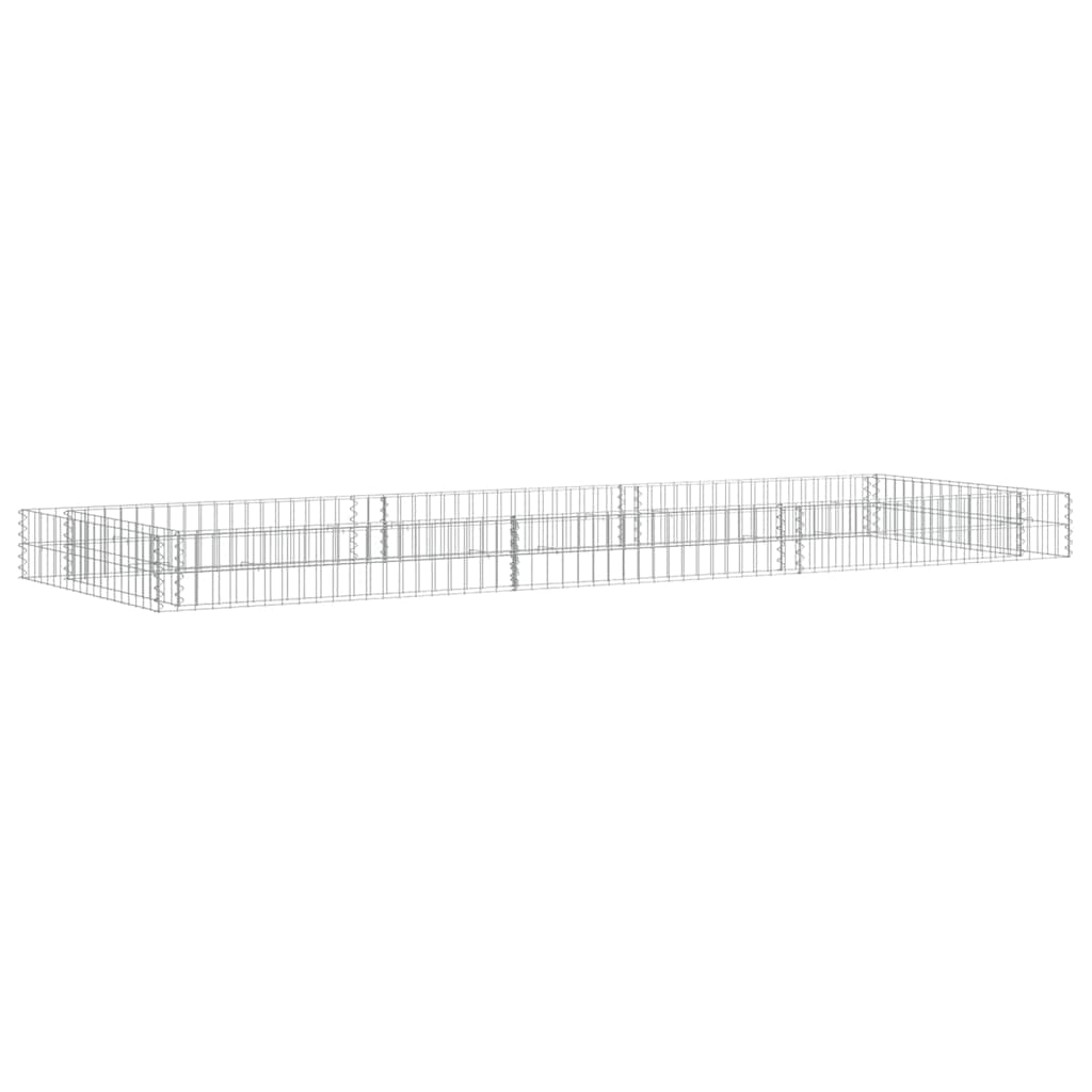 vidaXL Planteringsgabion upphöjd galvaniserat stål 300x100x20 cm
