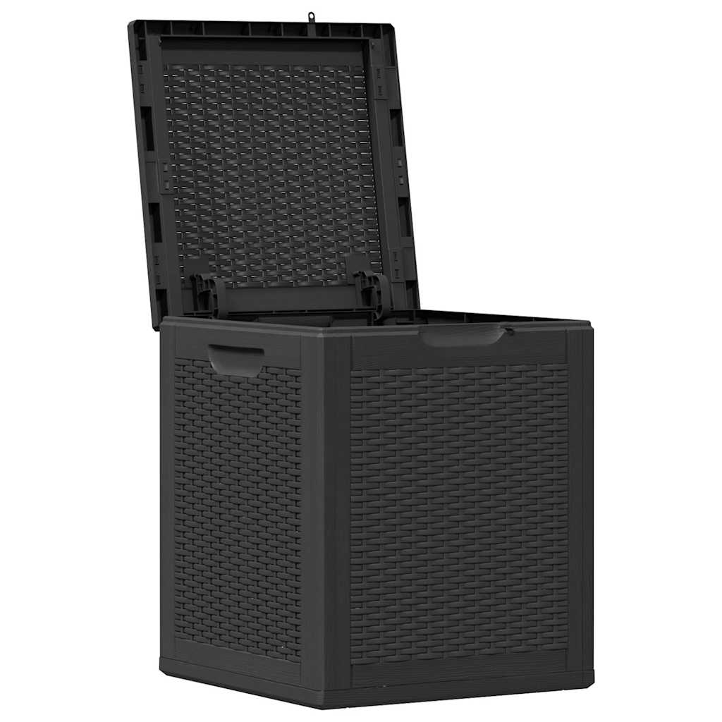 vidaXL Dynbox 90 liter svart PP-rotting