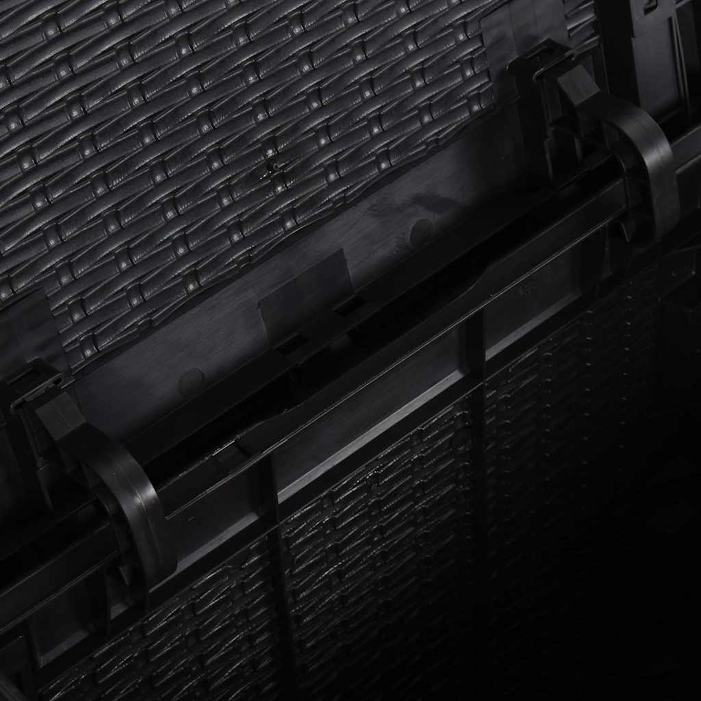 vidaXL Dynbox 90 liter svart PP-rotting