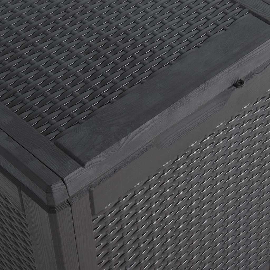 vidaXL Dynbox 90 liter svart PP-rotting
