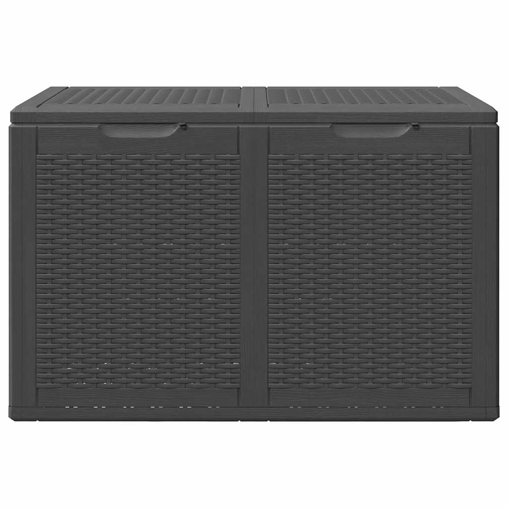 vidaXL Dynbox 180 liter svart PP-rotting