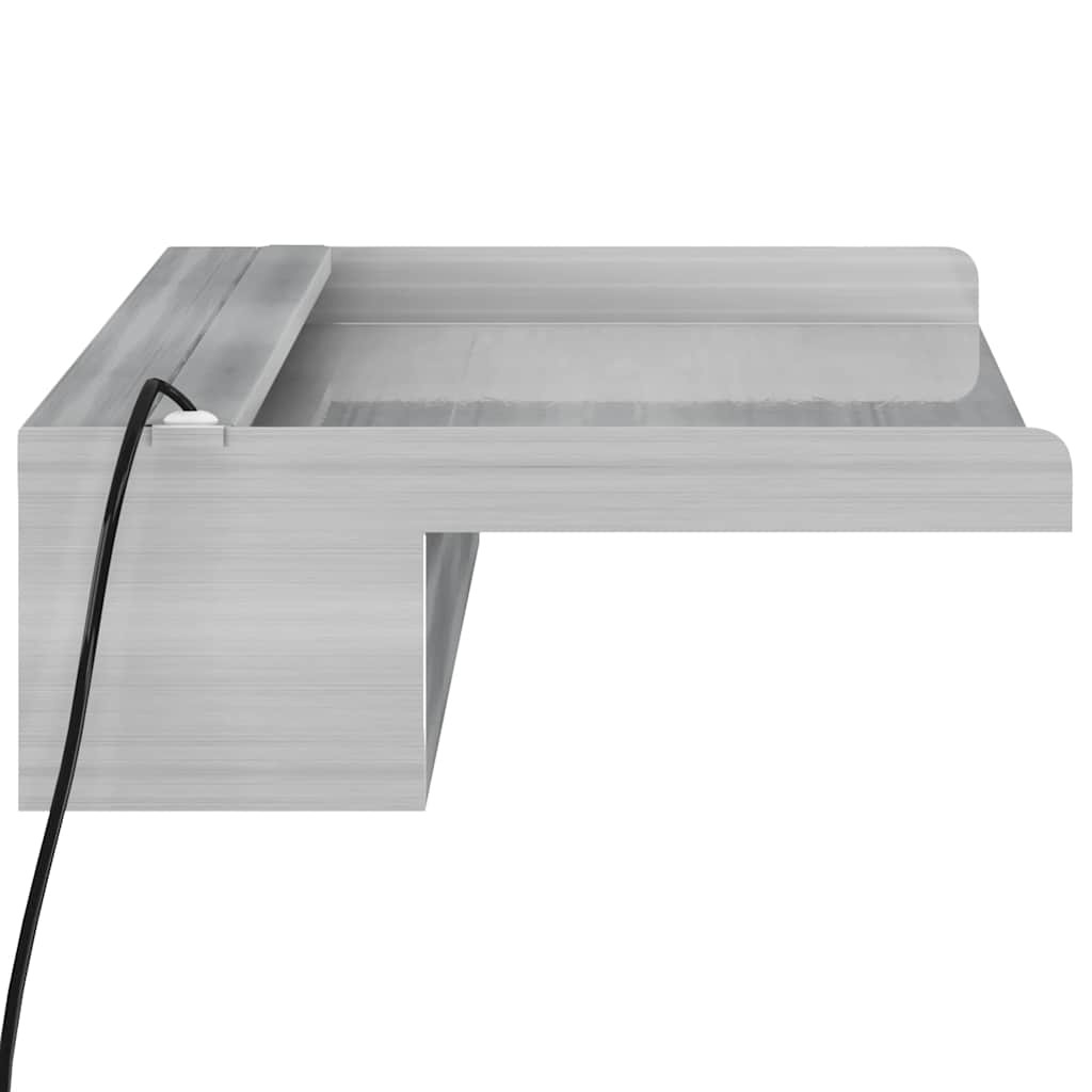vidaXL Vattenfall med RGB LED rostfritt stål 60 cm