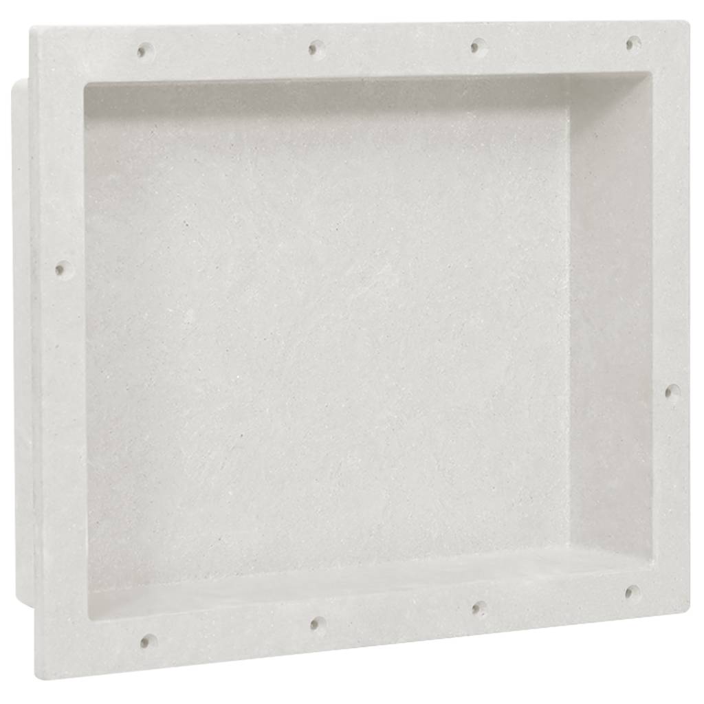 vidaXL Infälld duschhylla niche matt vit 41x51x10 cm