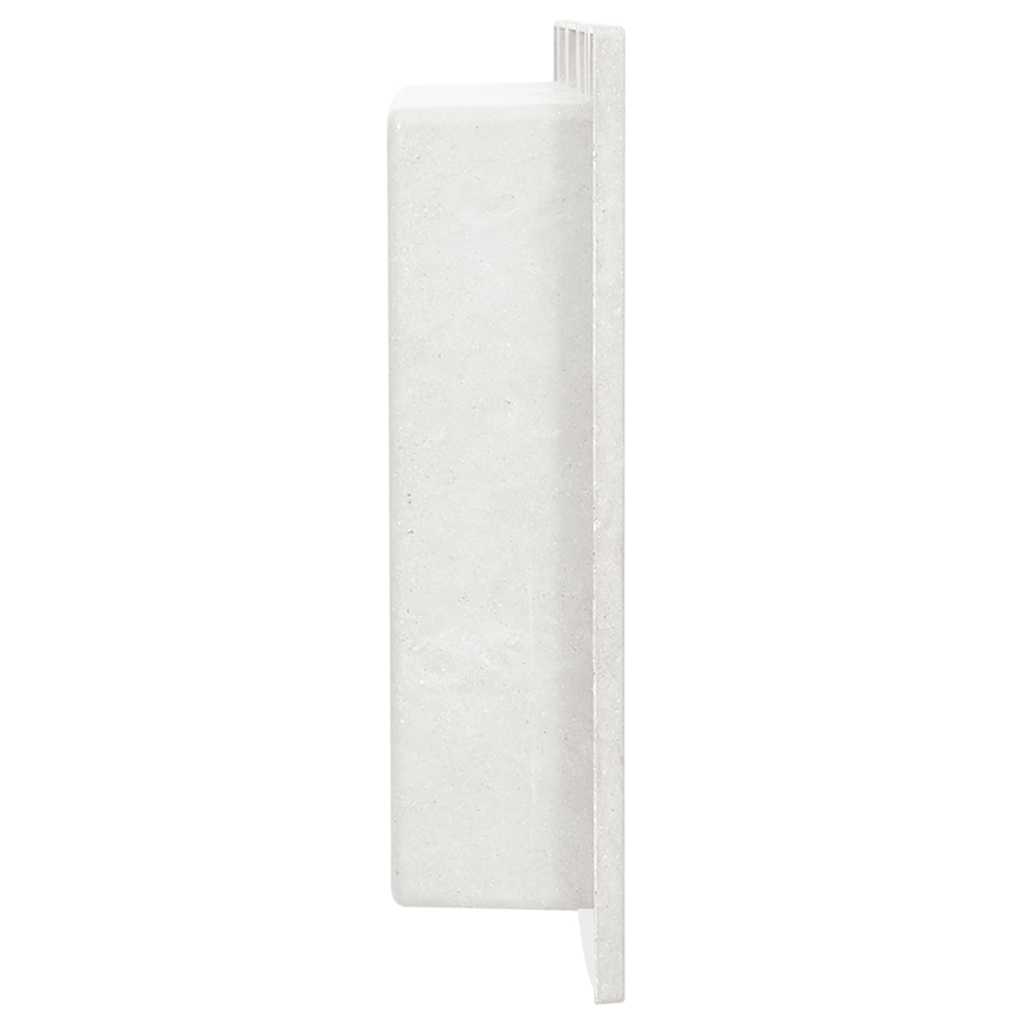 vidaXL Infälld duschhylla niche matt vit 41x51x10 cm