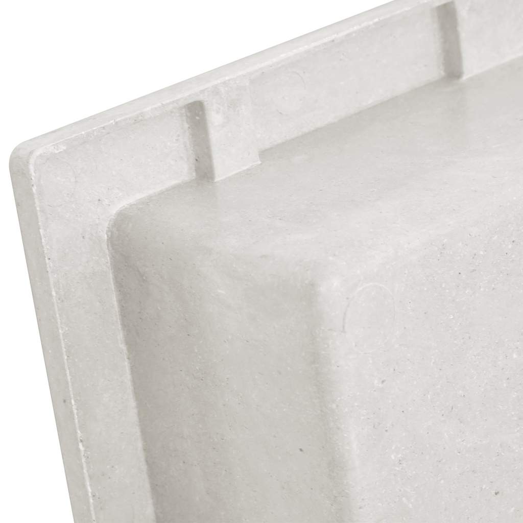 vidaXL Infälld duschhylla niche matt vit 41x51x10 cm
