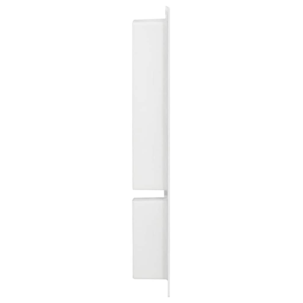 vidaXL Infälld duschhylla niche 2 hyllor matt vit 41x69x9 cm