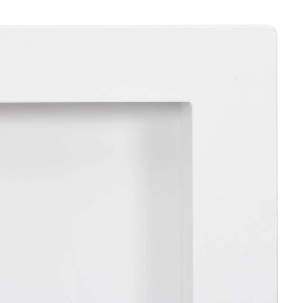 vidaXL Infälld duschhylla niche 2 hyllor matt vit 41x69x9 cm