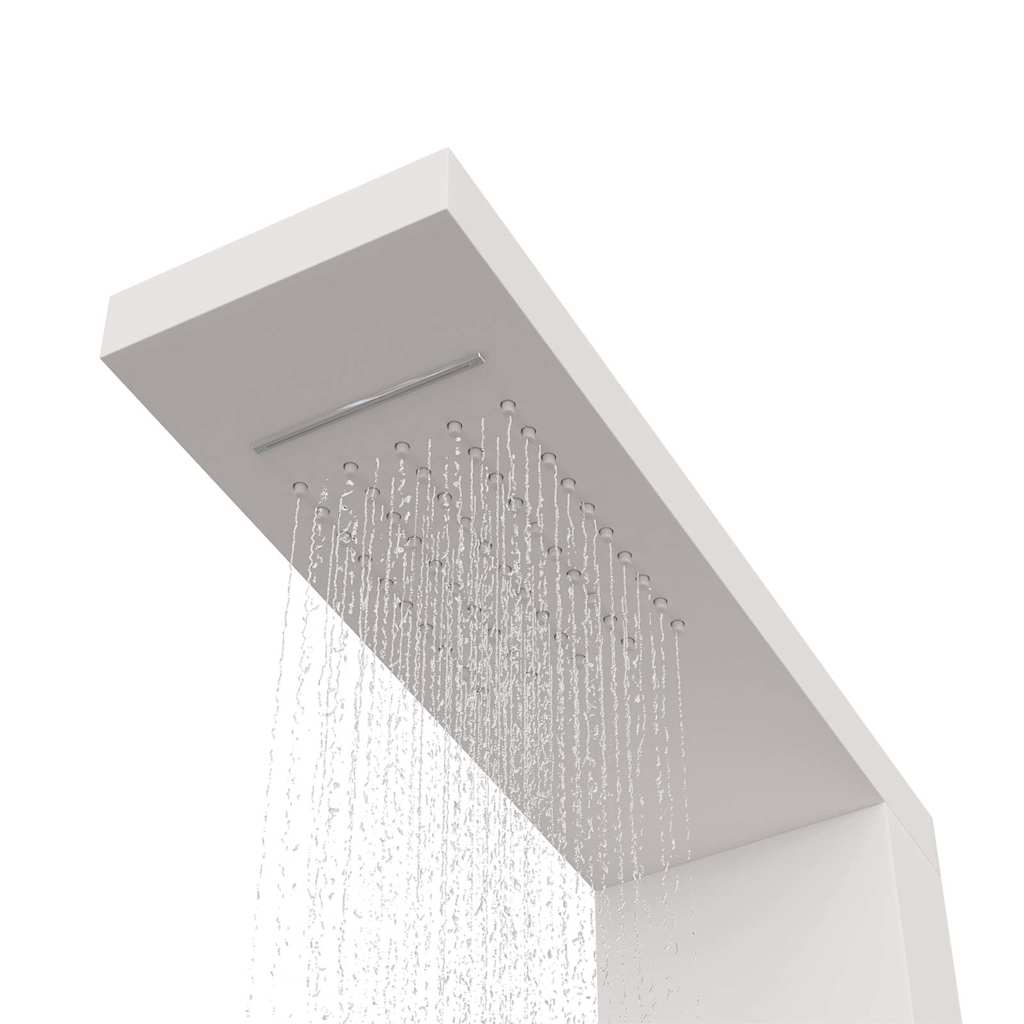 vidaXL Duschpanelsystem aluminium vit