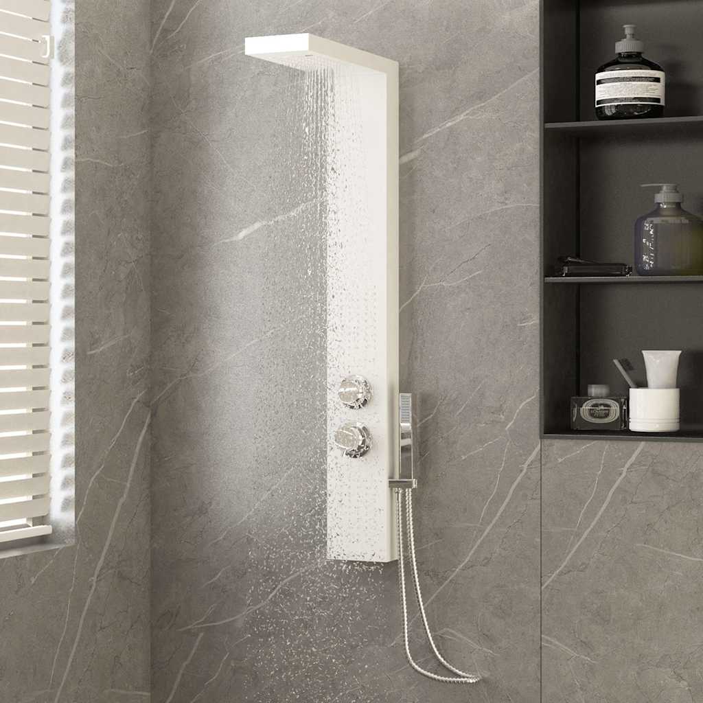vidaXL Duschpanelsystem aluminium vit