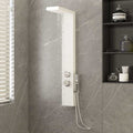 vidaXL Duschpanelsystem aluminium vit