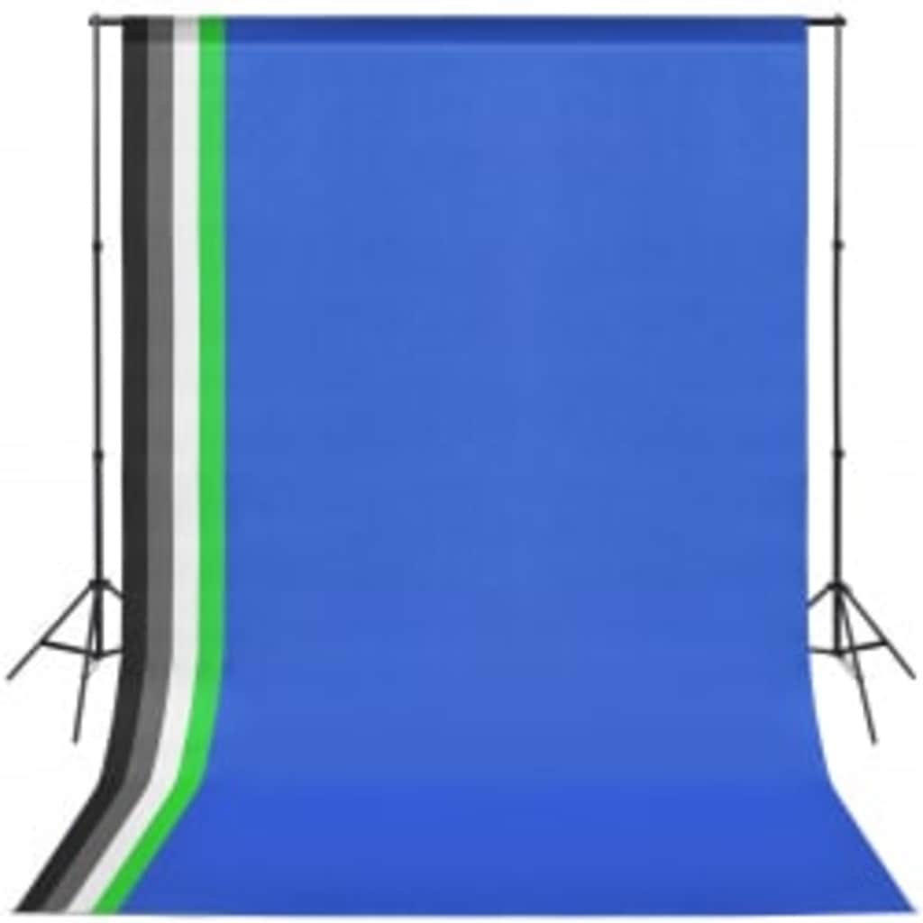 vidaXL Studioutrustning med softbox-lampa, bakgrund och reflexskärm