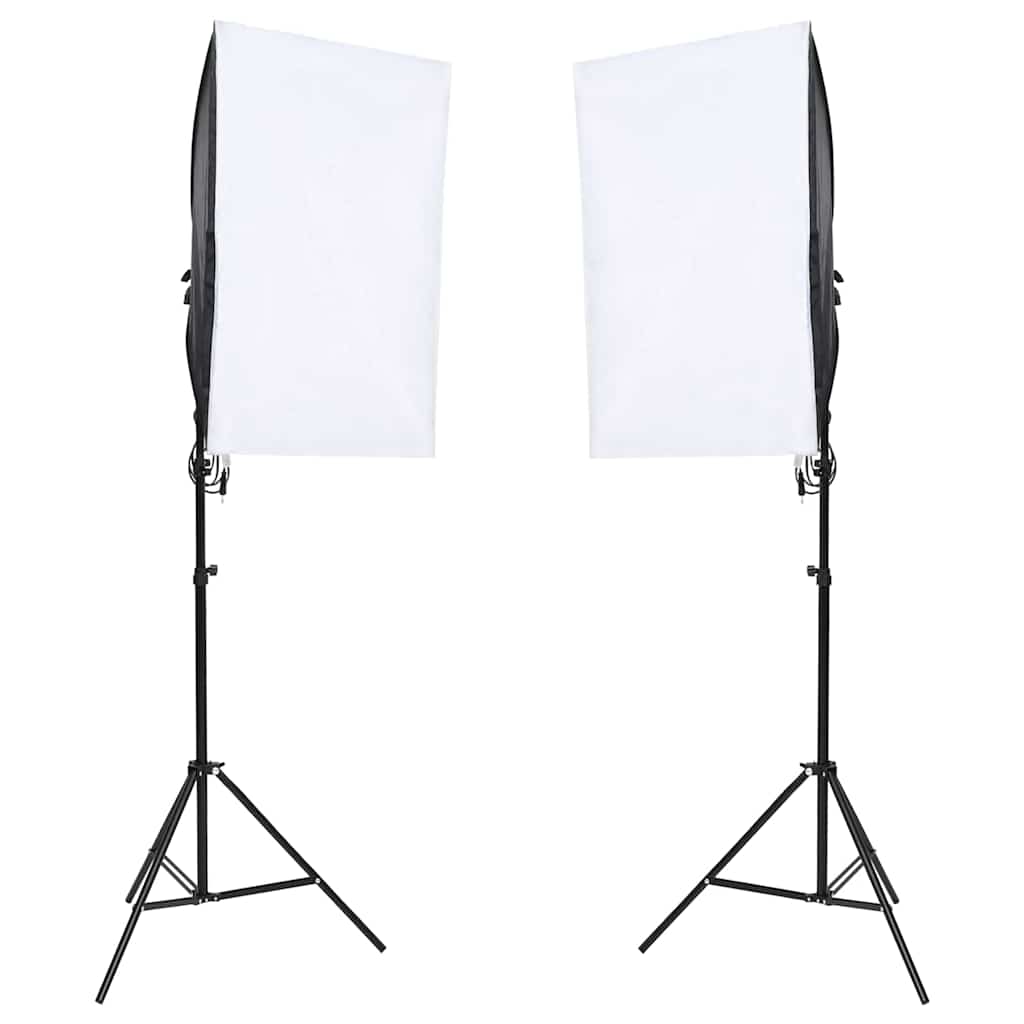 vidaXL Fotostudio med lampor och bakgrund