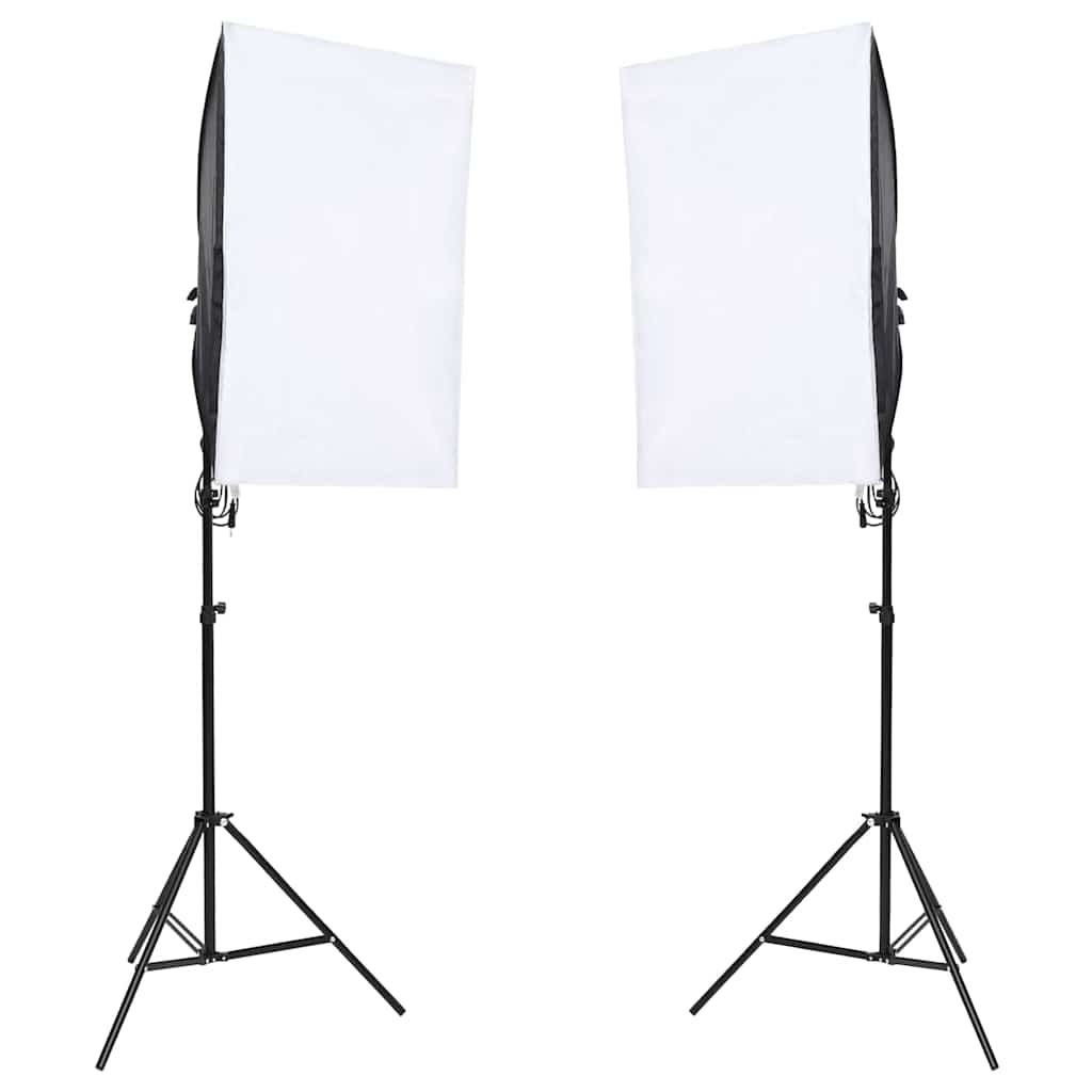 vidaXL Fotostudio med lampor och bakgrund