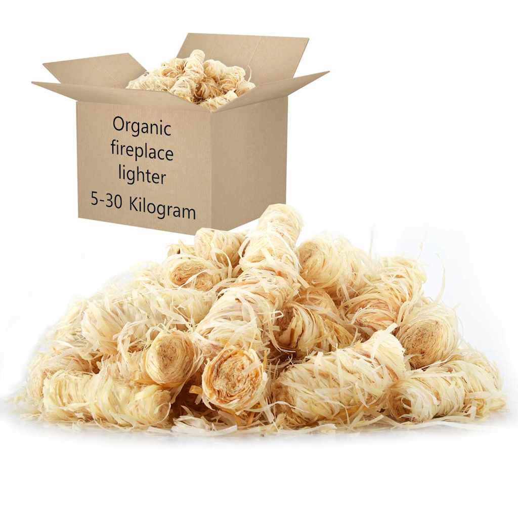 vidaXL Tändare av träull BIO Furu och paraffin 10 kg
