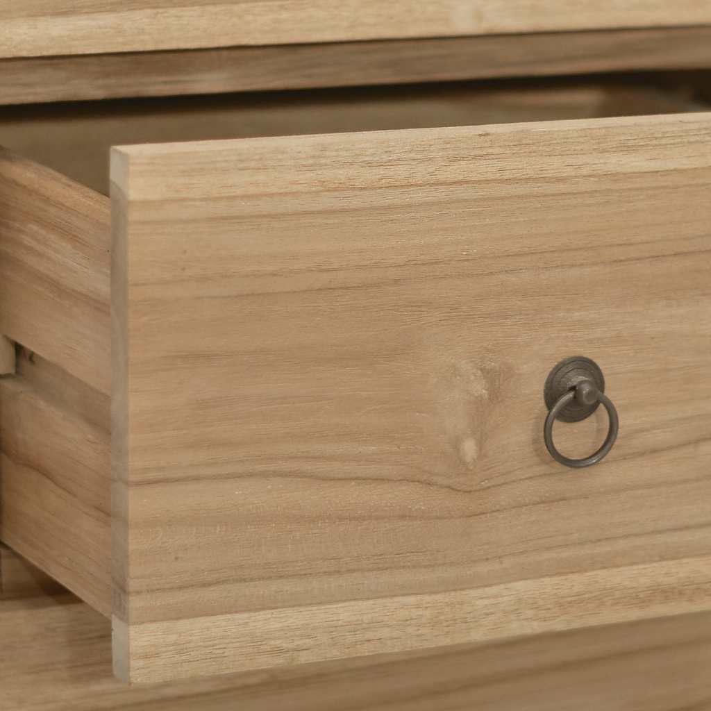 vidaXL Byrå 30x30x90 cm massiv teak