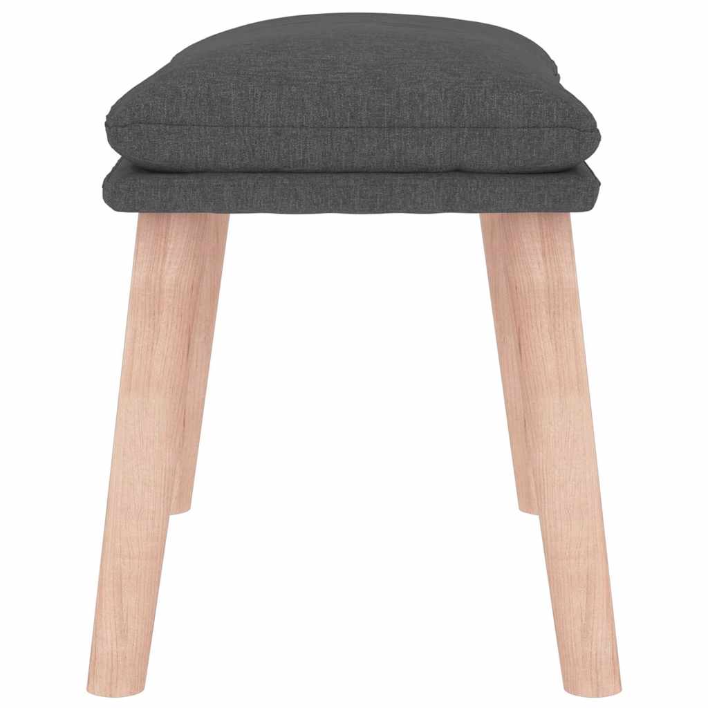 vidaXL Fotpall mörkgrå 45x29,5x35 cm tyg