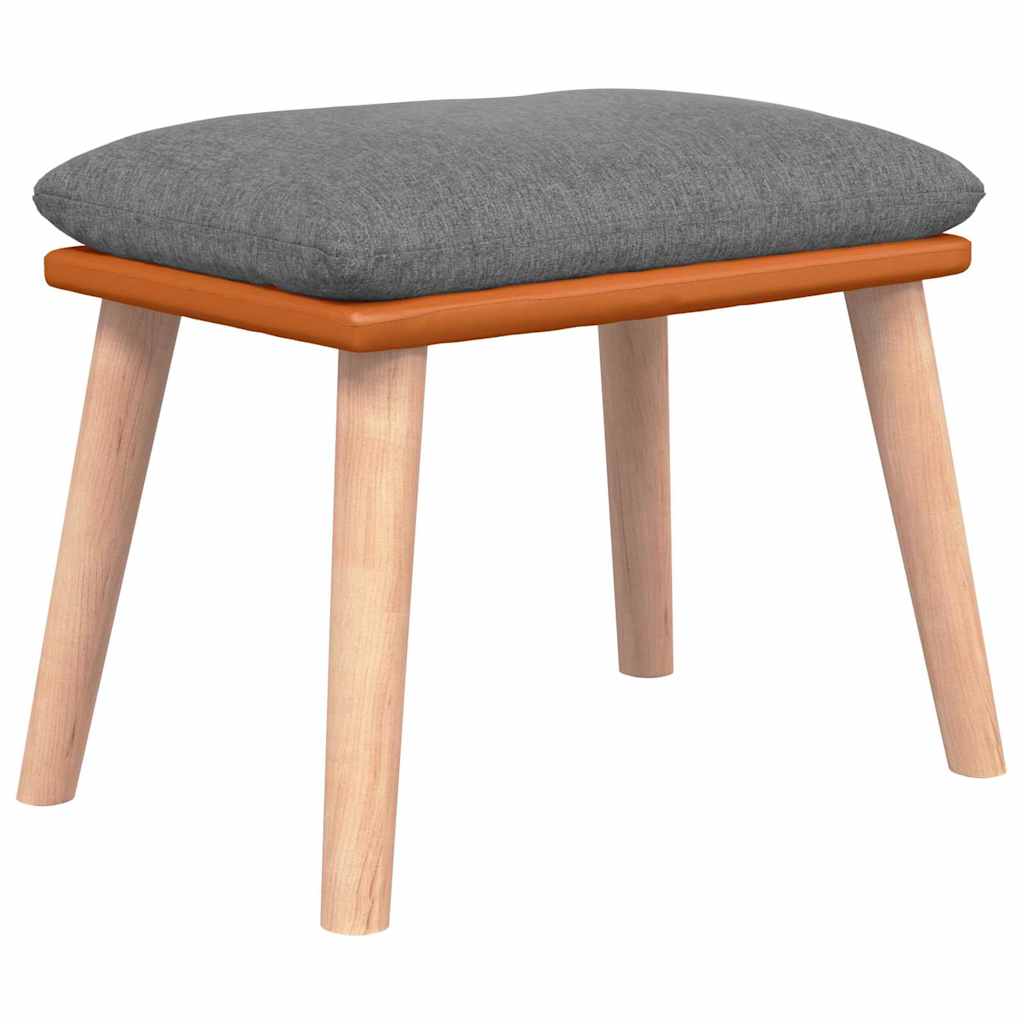 vidaXL Fotpall ljusgrå 45x29,5x35 cm tyg och konstläder