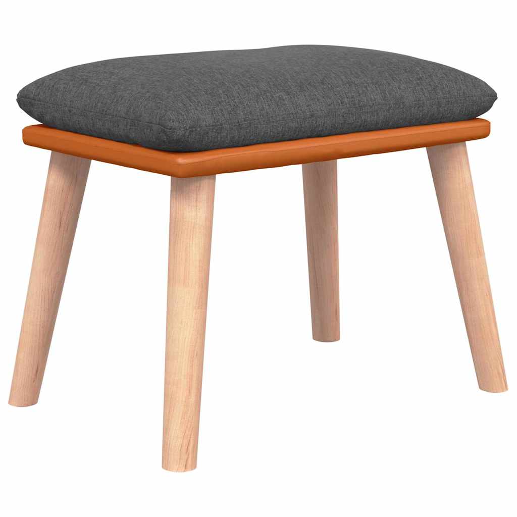vidaXL Fotpall mörkgrå 45x29,5x35 cm tyg och konstläder