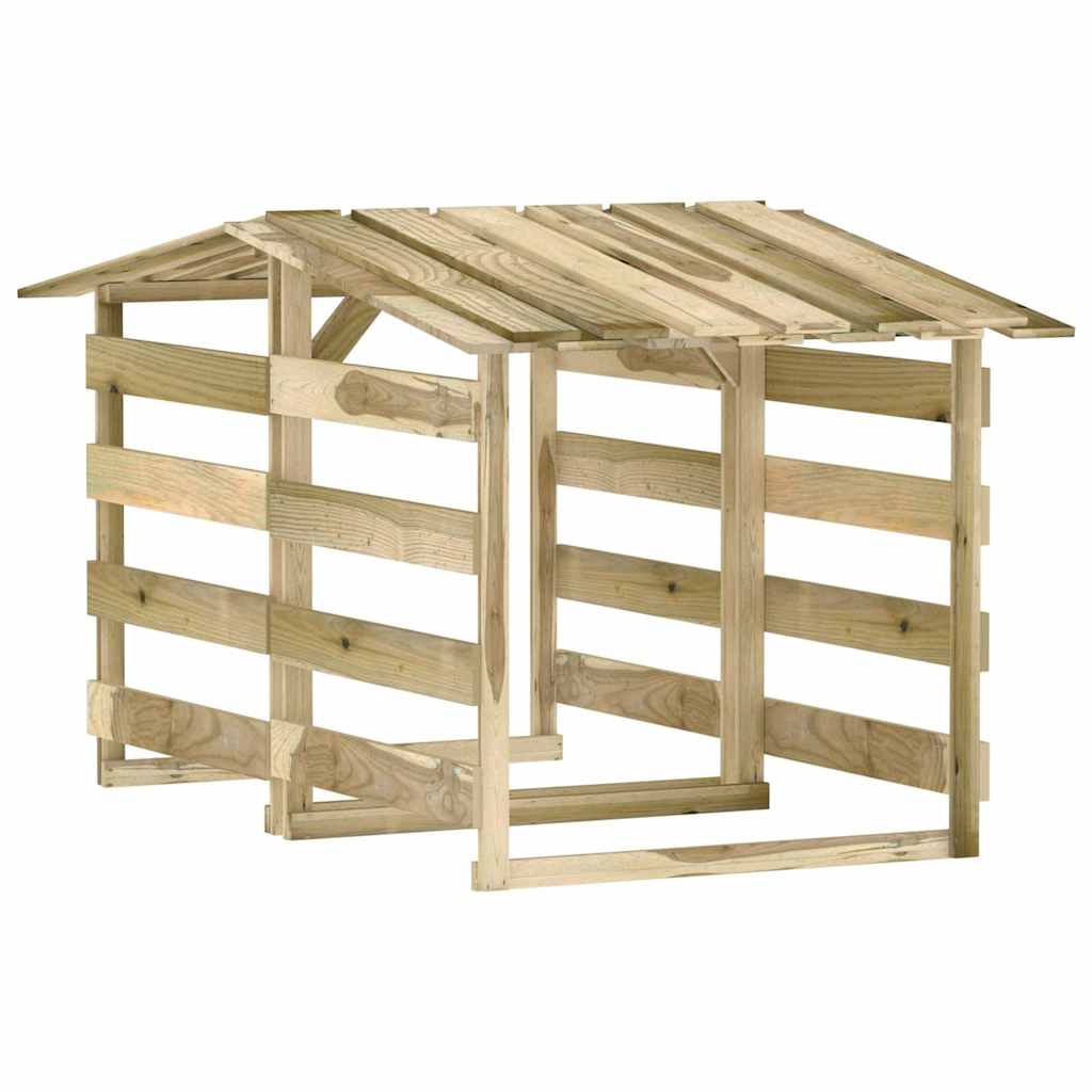 vidaXL Pergola med tak 2 delar 100x90x100 cm impregnerad furu