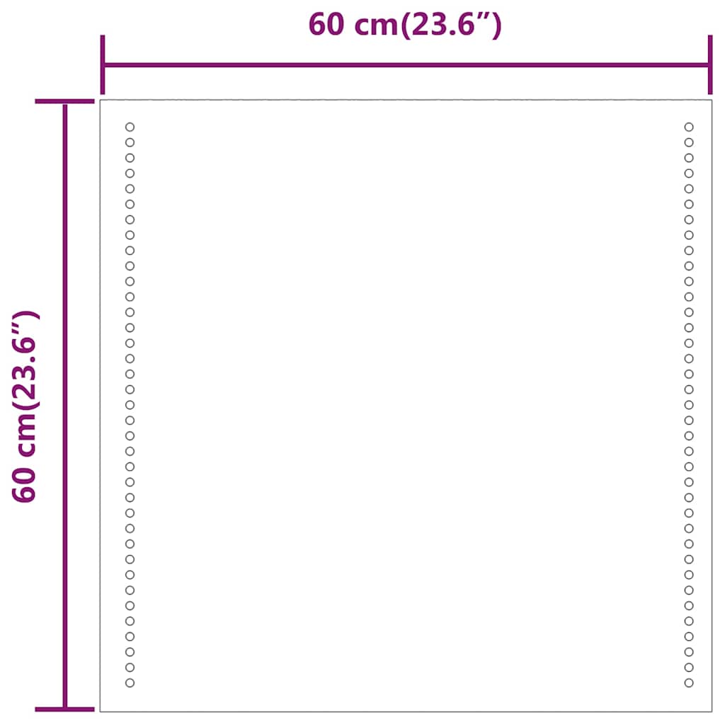 vidaXL Badrumsspegel LED 60x60 cm