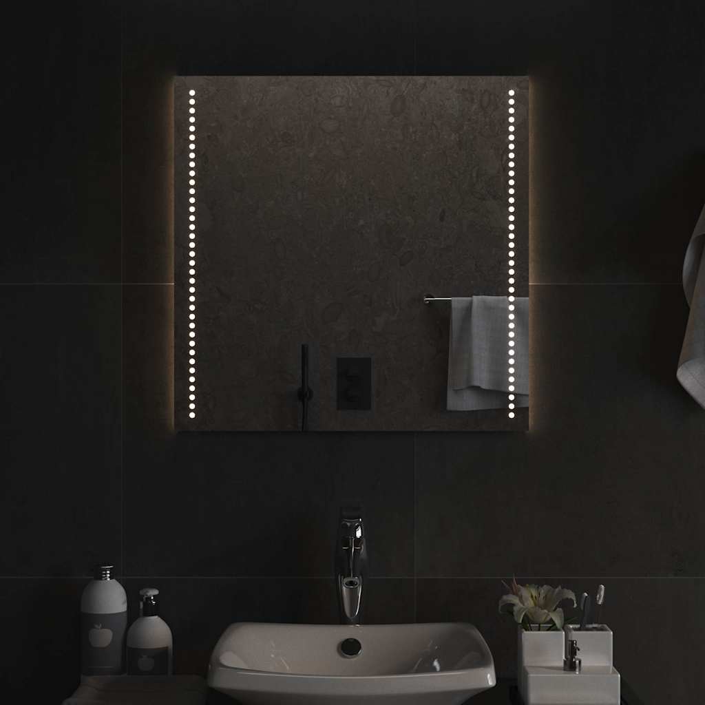 vidaXL Badrumsspegel LED 60x60 cm