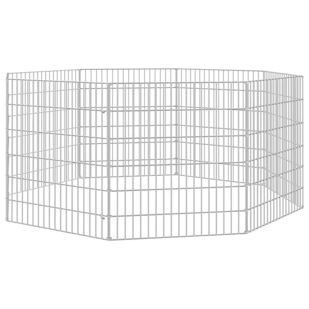 vidaXL Husdjursbur 8-panel 54x60 cm galvaniserat järn