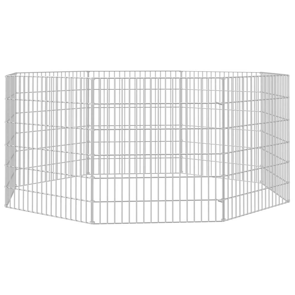 vidaXL Husdjursbur 8-panel 54x60 cm galvaniserat järn